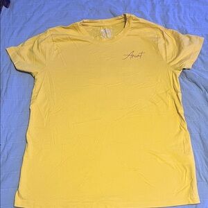 Ariat Men's Bright Yellow Script Logo Short Sleeve Tee